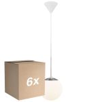 Opakowanie 6x Nordlux Café Lampa Wisząca Szkło Valkoinen | Nadaje Się Do E27