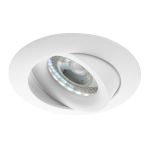 Noxion Wpuszczany Spot Flox MR16 uchylny Valkoinen | Aukko 70mm - GU10 Trzonek