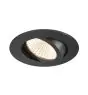 SLV New Tria 68 Spot Aluminium Czarny Okrągła 8.3W 705lm 60D - 927 Bardzo Ciepła Biel | Aukko 68mm -  Najlepsze Renderowanie Kolorów - Ściemnianie 